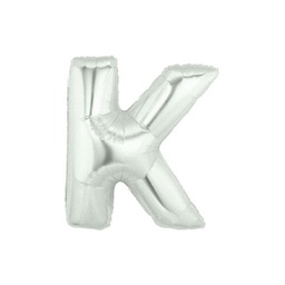 [2514911KS] M/Loon Mini K Silver Foil Balloon 7&quot; 1pk