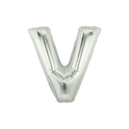 [2514923VS] M/Loon Mini V Silver Foil Balloon 7&quot; 1pk