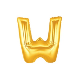 [2514924WG] M/Loon Mini W Gold Foil Balloon 7&quot; 1pk
