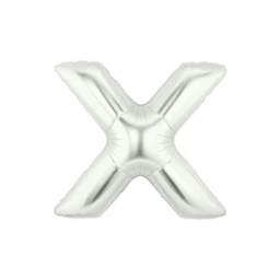 [2514925XS] M/Loon Mini X Silver Foil Balloon 7&quot; 1pk