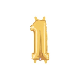 [2534841GP] M/loon Jnr. 1 Gold Foil 14&quot; Valved 1pk