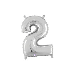 [2534842SP] M/loon Jnr. 2 Silver Foil 14&quot; Valved 1pk