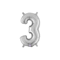 [2534843SP] M/loon Jnr. 3 Silver Foil 14&quot; Valved 1pk