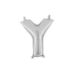 [2534926YSP] M/loon Jnr. Y Silver Foil 14&quot; Valved 1pk