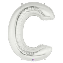 [2515903CS] Megaloon C Silver Foil Balloon 40&quot; 1pk