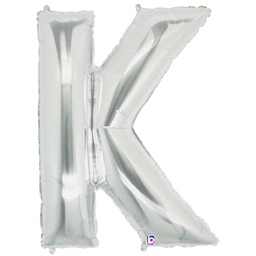 [2515911KS] Megaloon K Silver Foil Balloon 40&quot; 1pk