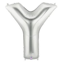[2515926YS] Megaloon Y Silver Foil Balloon 40&quot; 1pk