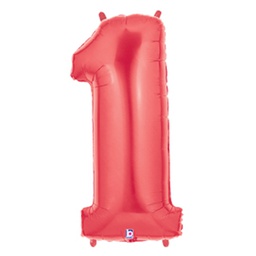 [2515841R] Megaloon 1 Red Foil 40&quot; 1pk (D)