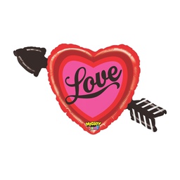 [2535215P] Mighty Heart with Arrow 36/91cm Shape (D)