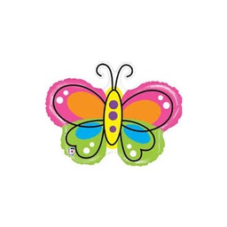 [2585887P] Shape Mighty Bright  Beautiful B/fly Foil 28&quot; 1pk