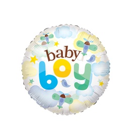 [281944724P] Baby Boy Airplanes Clear View 24&quot; Rnd Each (N)