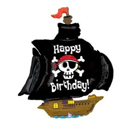 [2585484P] Pirate Ship Bday Foil 46/117cm Shape