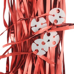 [5425ARP] FS 25's Clipped Balloon Ribbon Met/Apple Red