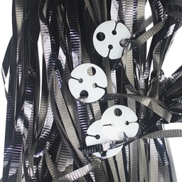 [5425BKP] FS 25's Clipped Balloon Ribbon Met/Black