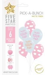 [750020] PICK-A-BUNCH Hello Baby Girl 30cm  Pink/white 6pk