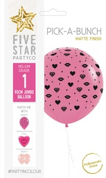 [7799013] Diamonds Matte Fuchsia 90cm AOP Black 1pk