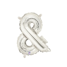 [2534861SP] M/loon Jnr. Ampersand  Silver Foil 14&quot; Valved 1pk