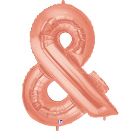 [2515861RG] Megaloon &amp; Ampersand Rose Gold Foil Balloon 40&quot; 1pk