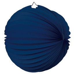 [5213NB] FS Accordion Lantern Navy Blue 35cm 1pk (D)