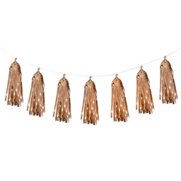 [5203MRGP] FS Tassel Garland Rose Gold 3m 12pk