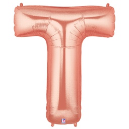[2515920TRG] Megaloon T Rose Gold Foil Balloon 40&quot; 1pk