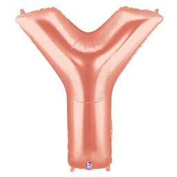 [2515926YRG] Megaloon Y Rose Gold Foil Balloon 40&quot; 1pk