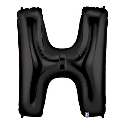 [2515908HBK] Megaloon H Black Foil Balloon 40&quot; 1pk