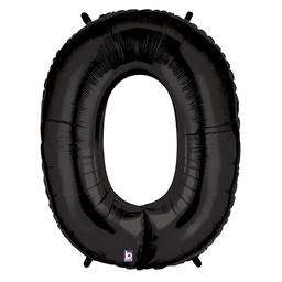 [2515915OBK] Megaloon O Black Foil Balloon 40&quot; 1pk