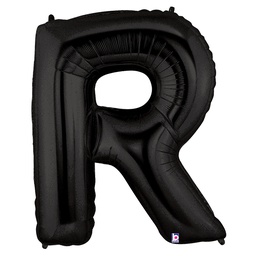 [2515918RBK] Megaloon R Black Foil Balloon 40&quot; 1pk