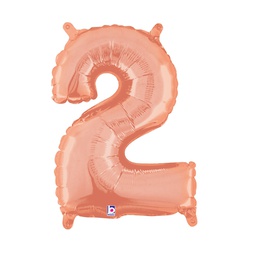 [2534842RGP] M/loon Jnr. 2 Rose Gold Foil 14&quot; Valved 1pk