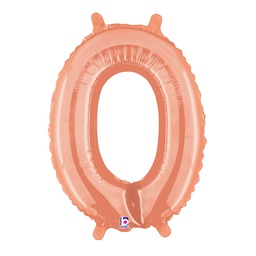 [2534915ORGP] M/loon Jnr. O Rose Gold Foil 14&quot; Valved 1pk