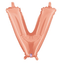 [2534923VRGP] M/loon Jnr. V Rose Gold Foil 14&quot; Valved 1pk