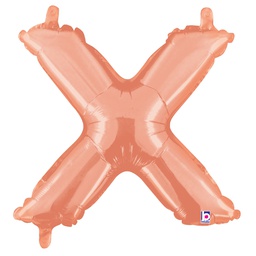 [2534925XRGP] M/loon Jnr. X Rose Gold Foil 14&quot; Valved 1pk