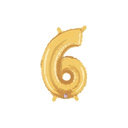 [2534846GP] M/loon Jnr. 6 Gold Foil 14&quot; Valved 1pk