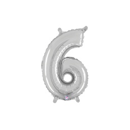 [2534846SP] M/loon Jnr. 6 Silver Foil 14&quot; Valved 1pk