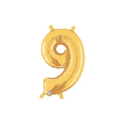 [2534849GP] M/loon Jnr. 9 Gold Foil 14&quot; Valved 1pk