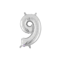 [2534849SP] M/loon Jnr. 9 Silver Foil 14&quot; Valved 1pk
