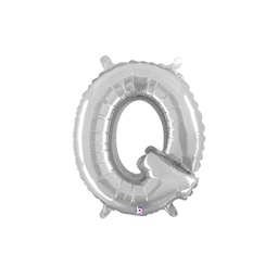 [2534917QSP] M/loon Jnr. Q Silver Foil 14&quot; Valved 1pk