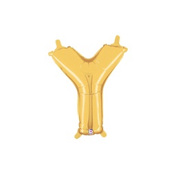 [2534926YGP] M/loon Jnr. Y Gold Foil 14&quot; Valved 1pk