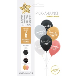 [750047] PICK-A-BUNCH Twenty One 30cm Asst 6pk