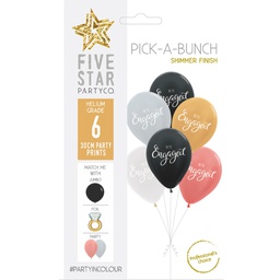 [750051] PICK-A-BUNCH We're Engaged 30cm Asst 6pk
