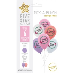 [750058] PICK-A-BUNCH Bridal Shower 30cm Asst 6pk