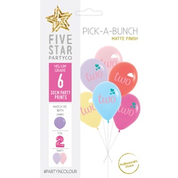 [750062] PICK-A-BUNCH Two Cloud/Hearts 30cm Asst 6pk