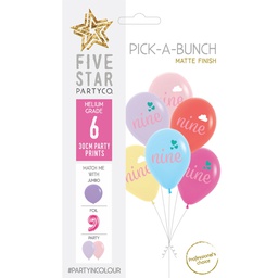 [750076] PICK-A-BUNCH Nine Cloud/Hearts 30cm Asst 6pk