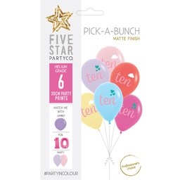 [750078] PICK-A-BUNCH Ten Cloud/Hearts 30cm Asst 6pk