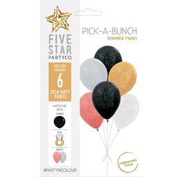[750082] PICK-A-BUNCH Drinks/Clinks 30cm Asst 6pk