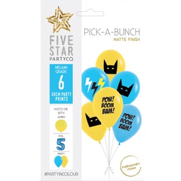 [750088] PICK-A-BUNCH Superhero Boy 30cm Asst 6pk