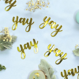[410001] FS YAY Foil Jumbo Confetti Gold 20pk