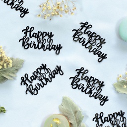 [410023] FS H/BIRTHDAY Foil Jumbo Confetti Black 10pk