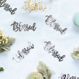[410040] FS BLESSED Foil Jumbo Confetti Silver 15pk